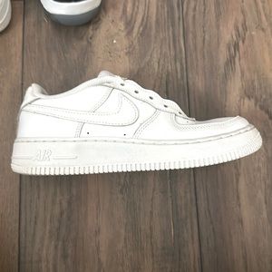 All white Nike lows size 4